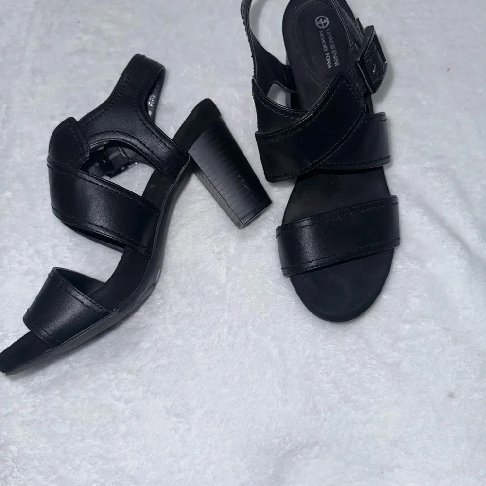 Giani Bernini Black Strappy Heels